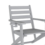 Indoor-Outdoor Adirondack Style Dining Chair with Fold Out Cupholder