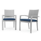 Portofino Comfort 14 Piece Sunbrella Outdoor Patio Sectional Seating & Dining Set With Fire Table