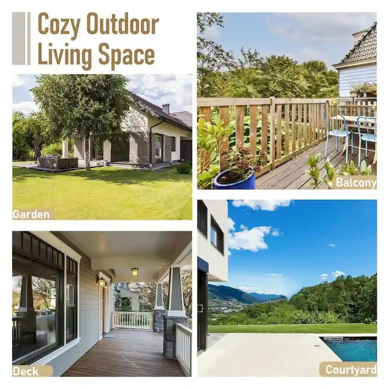 2-Seat Wicker Double Egg Chair with 2 Ottoman - Yellow