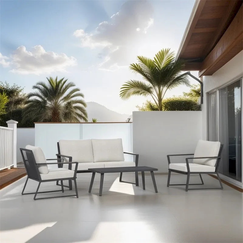 Patio Furniture Set,Aluminum Conversation Set,Outdoor Garden Sofa Set