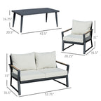 Patio Furniture Aluminum Conversation Outdoor Garden Sofa