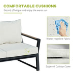 Patio Furniture Aluminum Conversation Outdoor Garden Sofa