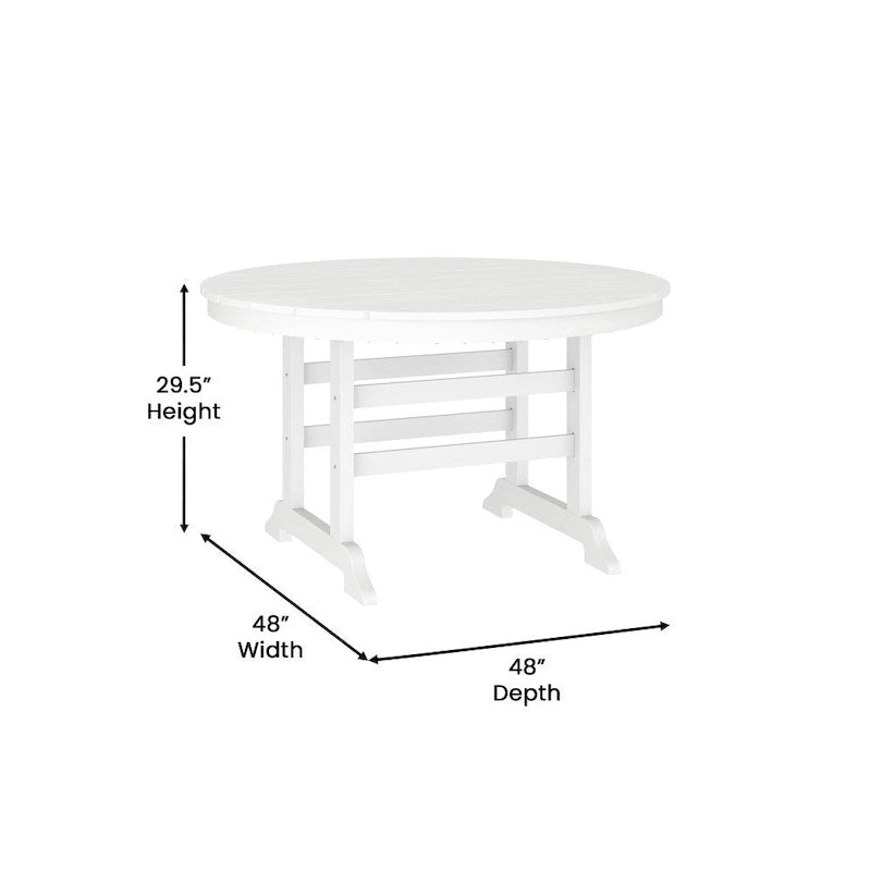 Commercial Grade Indoor-Outdoor Adirondack Style Table - N/A