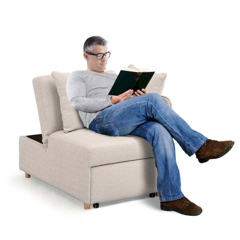 Daybed Sofa Chair wth Adjustable 3-level backrest