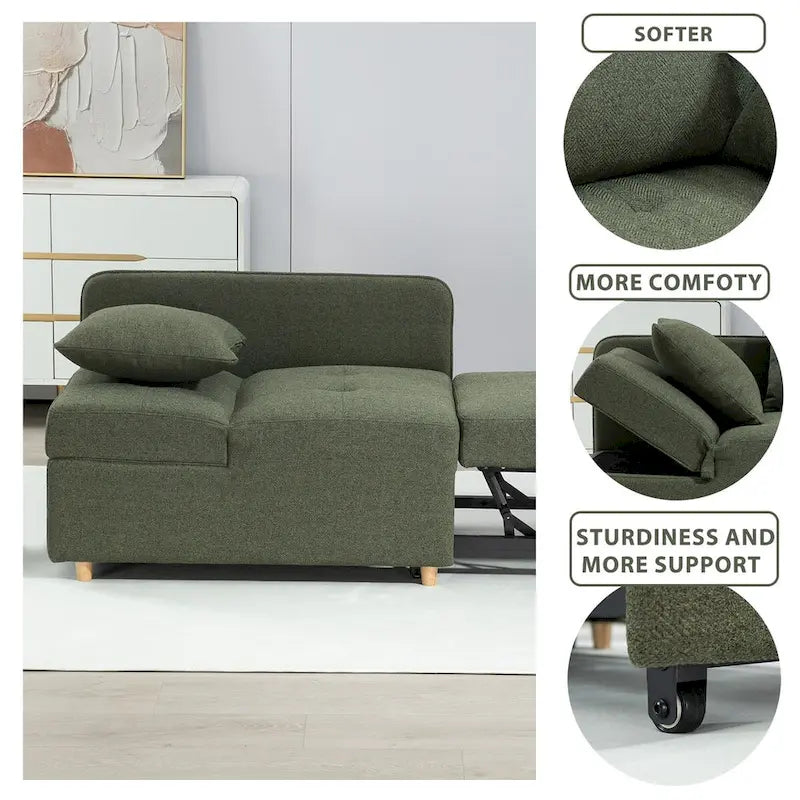Daybed Sofa Chair wth Adjustable 3-level backrest