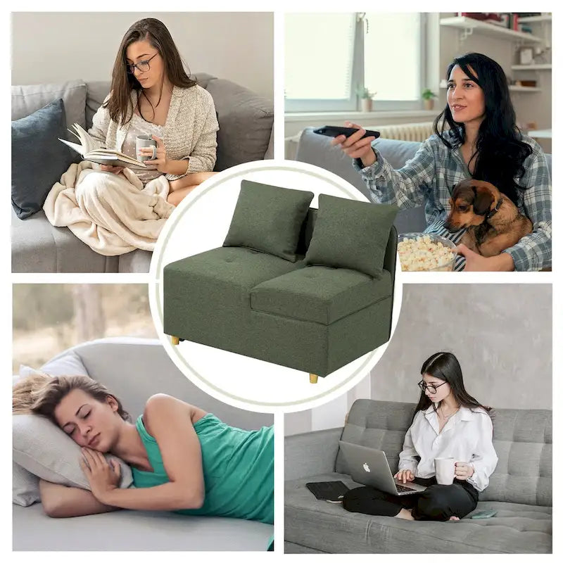 Daybed Sofa Chair wth Adjustable 3-level backrest