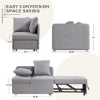 Daybed Sofa Chair wth Adjustable 3-level backrest