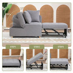 Daybed Sofa Chair wth Adjustable 3-level backrest