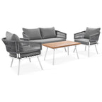 Boho Rope Patio Furniture for 4