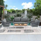 Boho Rope Patio Furniture for 4