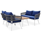 Boho Rope Patio Furniture for 4