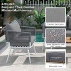 Boho Rope Patio Furniture for 4