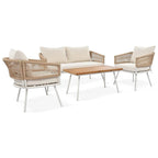 Boho Rope Patio Furniture for 4
