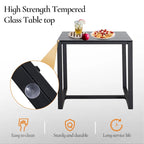 3-Piece Wicker Patio Conversation Set with Cushions and Side Table