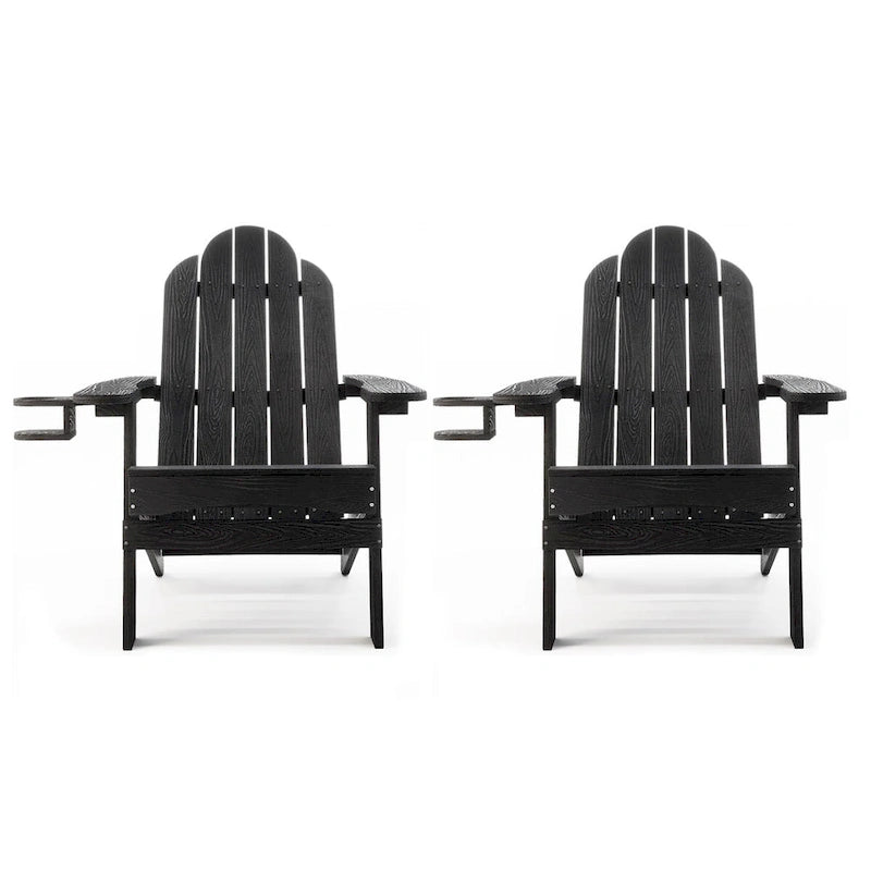 All-Weather Folding Plastic Outdoor Patio Adirondack Chairs