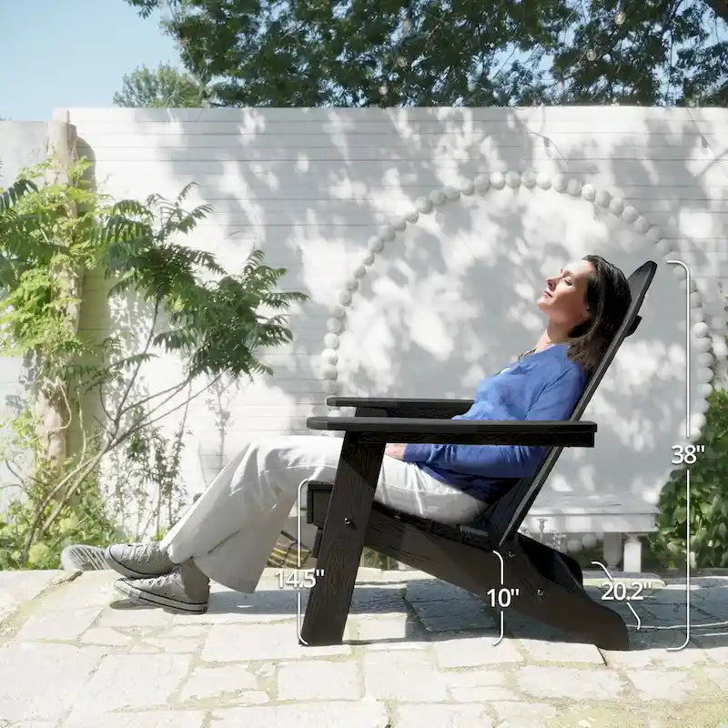 All-Weather Folding Plastic Outdoor Patio Adirondack Chairs