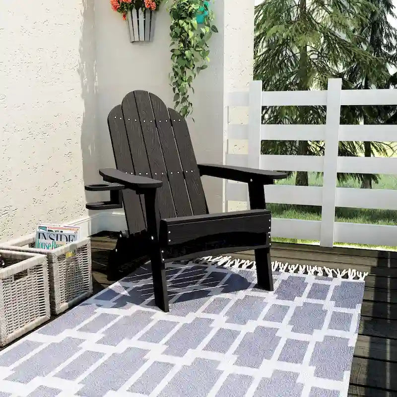 All-Weather Folding Plastic Outdoor Patio Adirondack Chairs