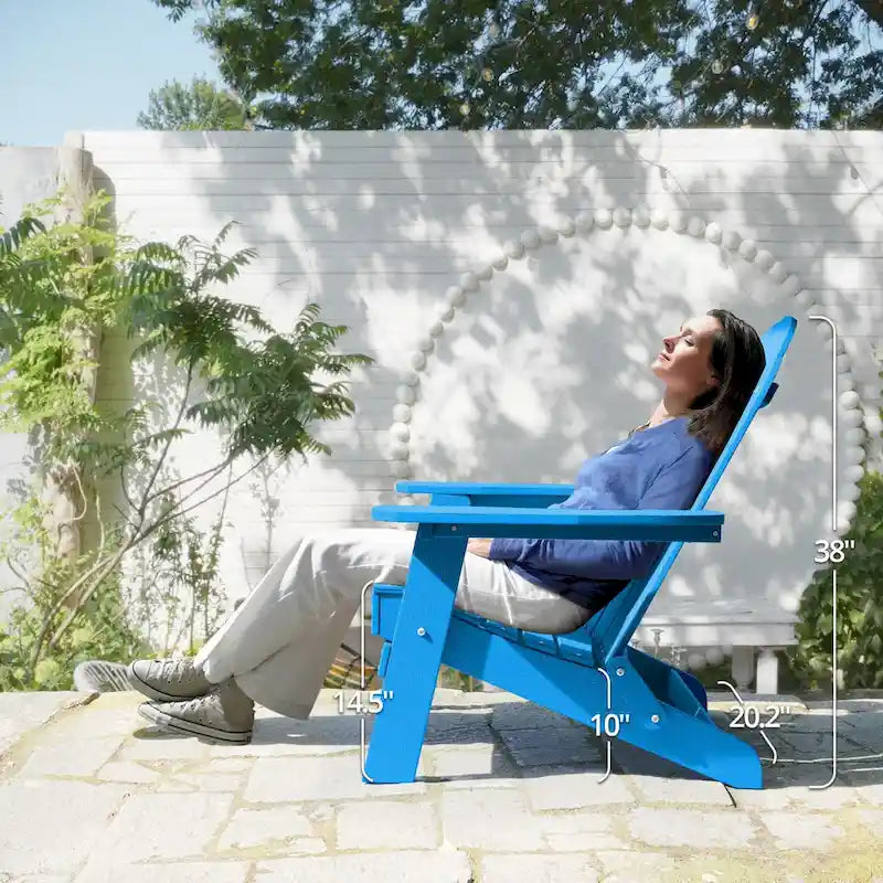 All-Weather Folding Plastic Outdoor Patio Adirondack Chairs