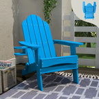 All-Weather Folding Plastic Outdoor Patio Adirondack Chairs