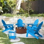 All-Weather Folding Plastic Outdoor Patio Adirondack Chairs