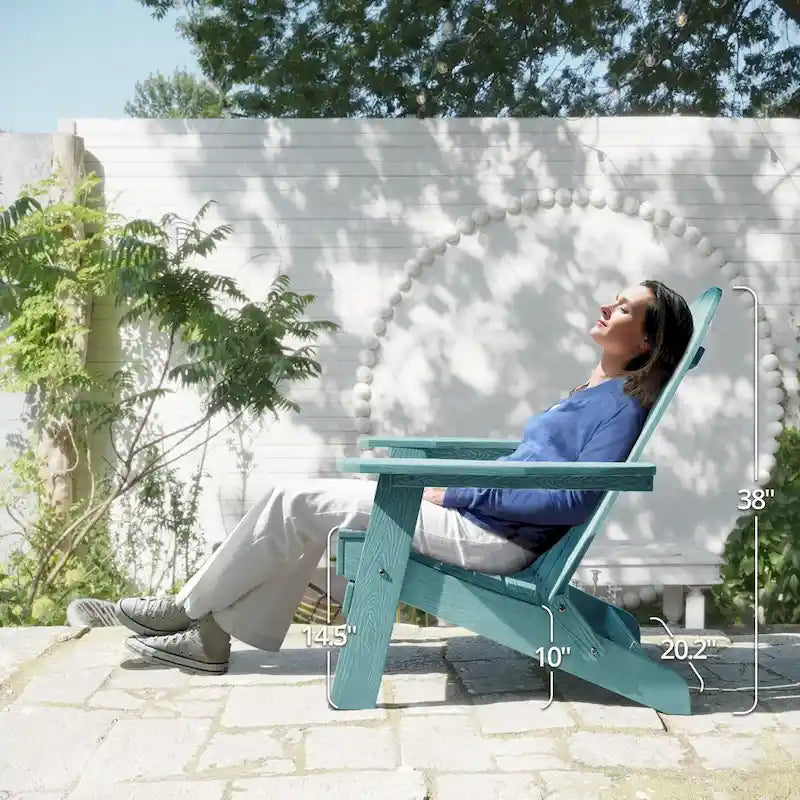 All-Weather Folding Plastic Outdoor Patio Adirondack Chairs