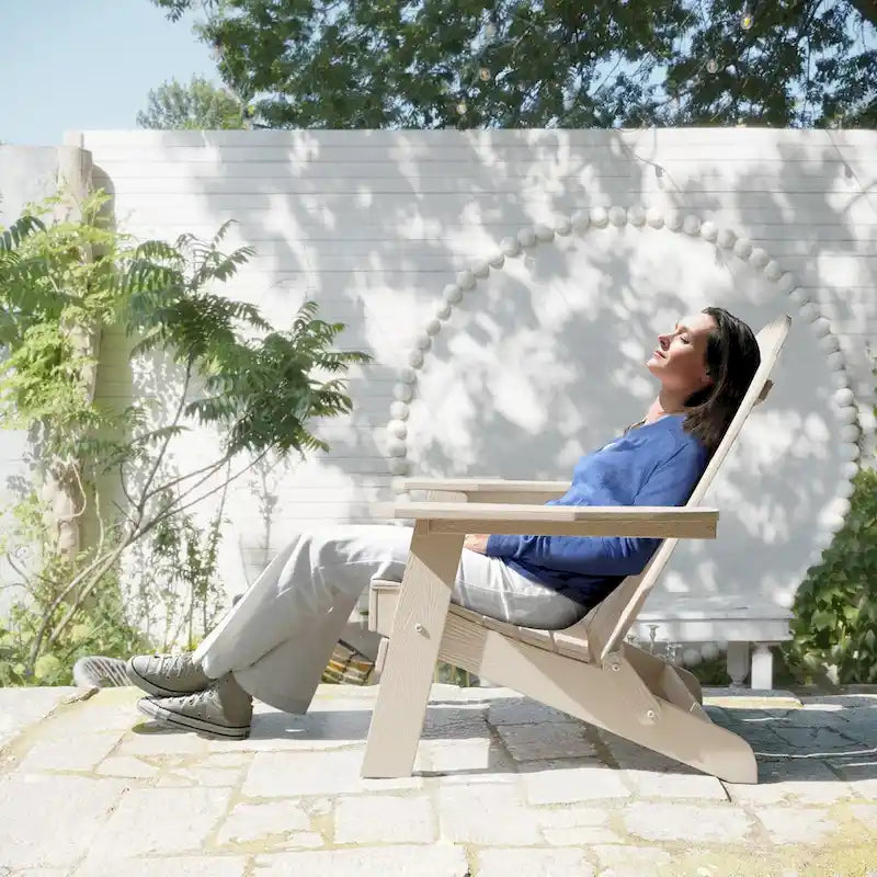 All-Weather Folding Plastic Outdoor Patio Adirondack Chairs