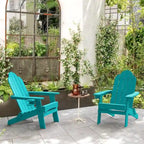 All-Weather Folding Plastic Outdoor Patio Adirondack Chairs