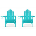 All-Weather Folding Plastic Outdoor Patio Adirondack Chairs