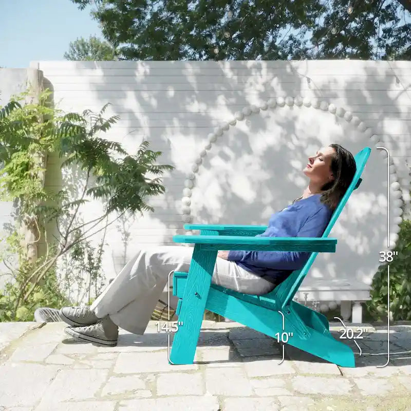 All-Weather Folding Plastic Outdoor Patio Adirondack Chairs