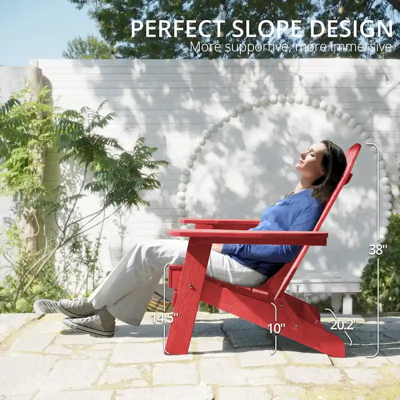 All-Weather Folding Plastic Outdoor Patio Adirondack Chairs