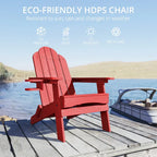 All-Weather Folding Plastic Outdoor Patio Adirondack Chairs