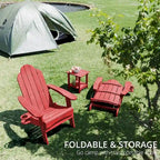 All-Weather Folding Plastic Outdoor Patio Adirondack Chairs