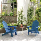 All-Weather Folding Plastic Outdoor Patio Adirondack Chairs