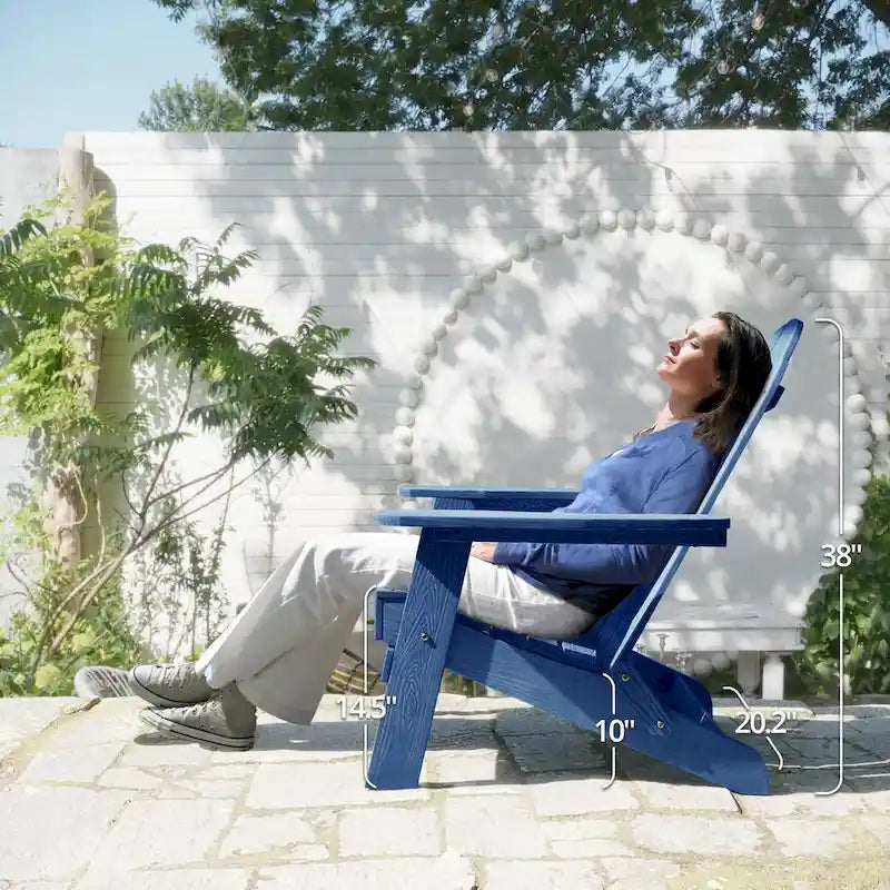 All-Weather Folding Plastic Outdoor Patio Adirondack Chairs