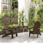 All-Weather Folding Plastic Outdoor Patio Adirondack Chairs