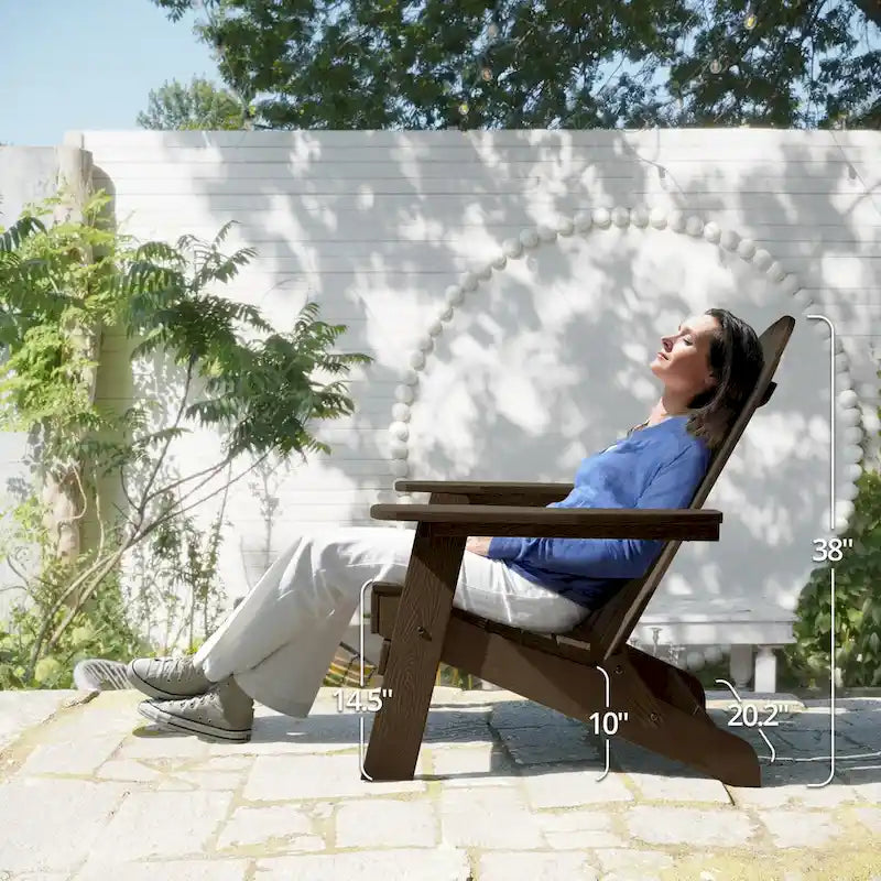 All-Weather Folding Plastic Outdoor Patio Adirondack Chairs