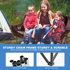 DoCred Double Camping Chair, Fully Padded Folding Camping Duo Chair