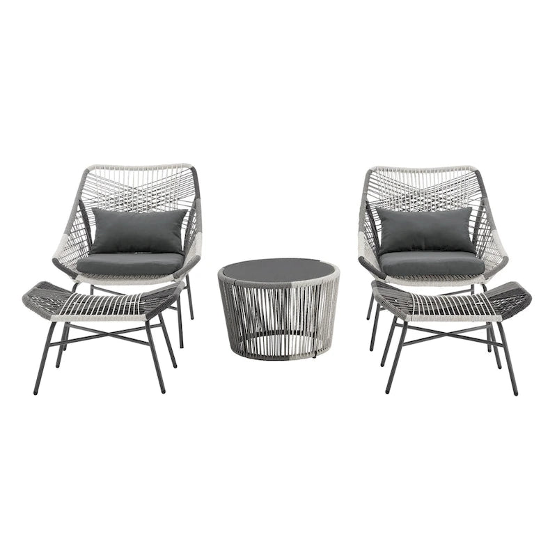 Manhattan Comfort Ashland Modern 3-Piece Patio Conversation Set