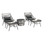 Manhattan Comfort Ashland Modern 3-Piece Patio Conversation Set