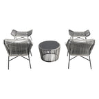 Manhattan Comfort Ashland Modern 3-Piece Patio Conversation Set