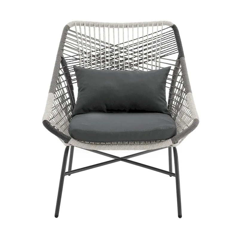 Manhattan Comfort Ashland Modern 3-Piece Patio Conversation Set