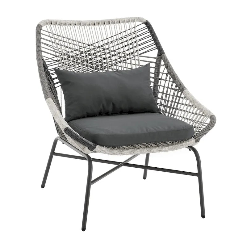 Manhattan Comfort Ashland Modern 3-Piece Patio Conversation Set