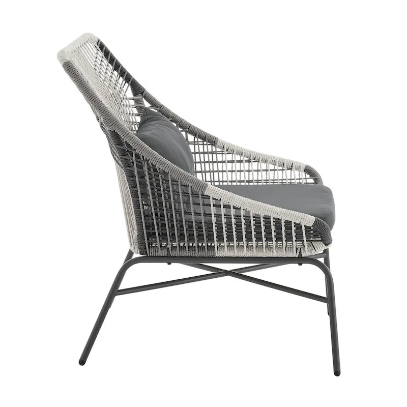 Manhattan Comfort Ashland Modern 3-Piece Patio Conversation Set