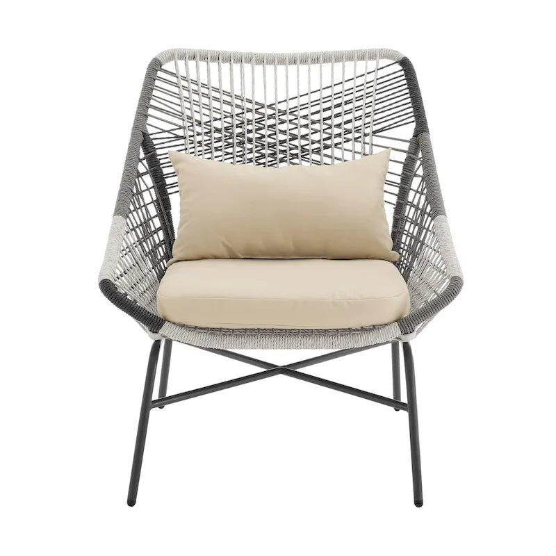 Manhattan Comfort Ashland Modern 3-Piece Patio Conversation Set