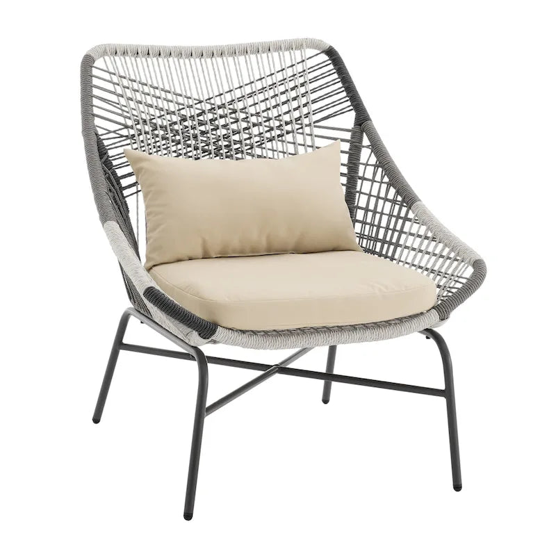 Manhattan Comfort Ashland Modern 3-Piece Patio Conversation Set