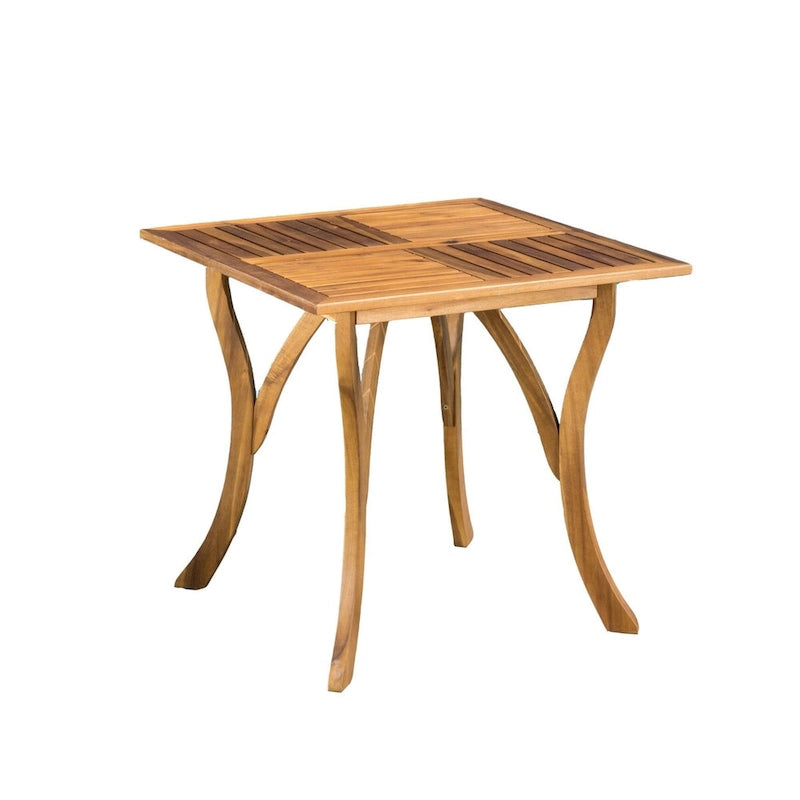 Durable 31.5in Square Wood Patio Table Available