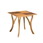 Durable 31.5in Square Wood Patio Table Available