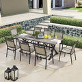 Outdoor Patio Dining with 8 Chairs and 1 Table