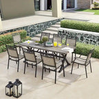 Outdoor Patio Dining with 8 Chairs and 1 Table