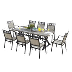 Outdoor Patio Dining with 8 Chairs and 1 Table